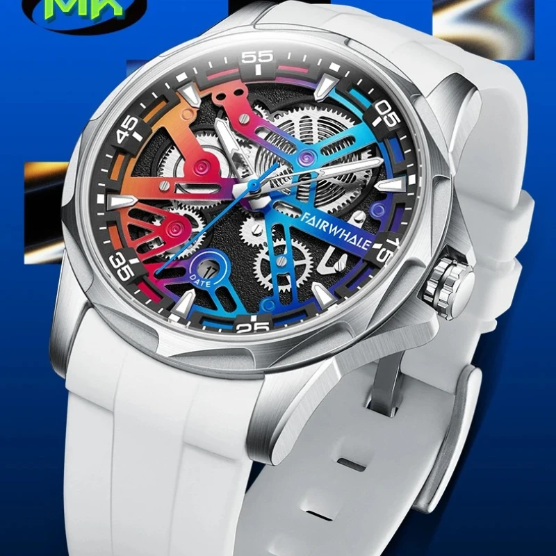 

Mark Fairwhale 6620 High Quality Men Refined Steel Watch Design Fashion Business Luminous Automatic Mechanical Watch for Men
