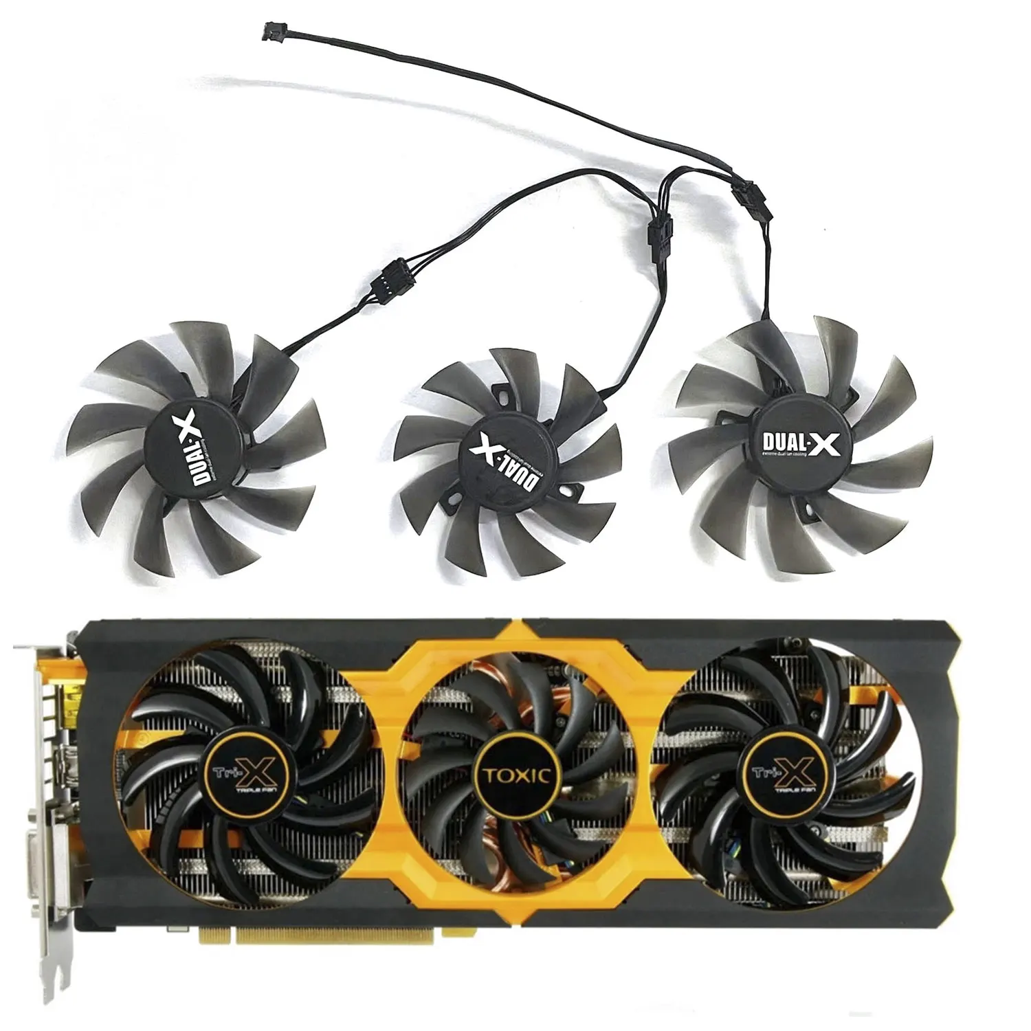 그래픽 카드 냉각 선풍기 더블 볼 선풍기, 사파이어 R9 270X, 사파이어 R9 280X, 85mm, 7mm, 4 핀 FDC10H12S9-C FD7010H12S, 신제품