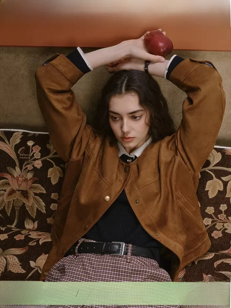 

Теплый ретро-пальто в стиле нео-кэжуал, большой размер, для женщин, уникальный комплект, осенняя мода, новинка