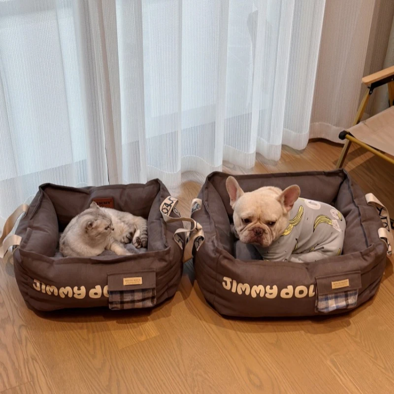 Portable Dog Cat Bed New Style Pet Sofa Bed For Small Meduim Dog Cat Puppy Warm House Pet Sleeping Soft Sofa Dog Accessories