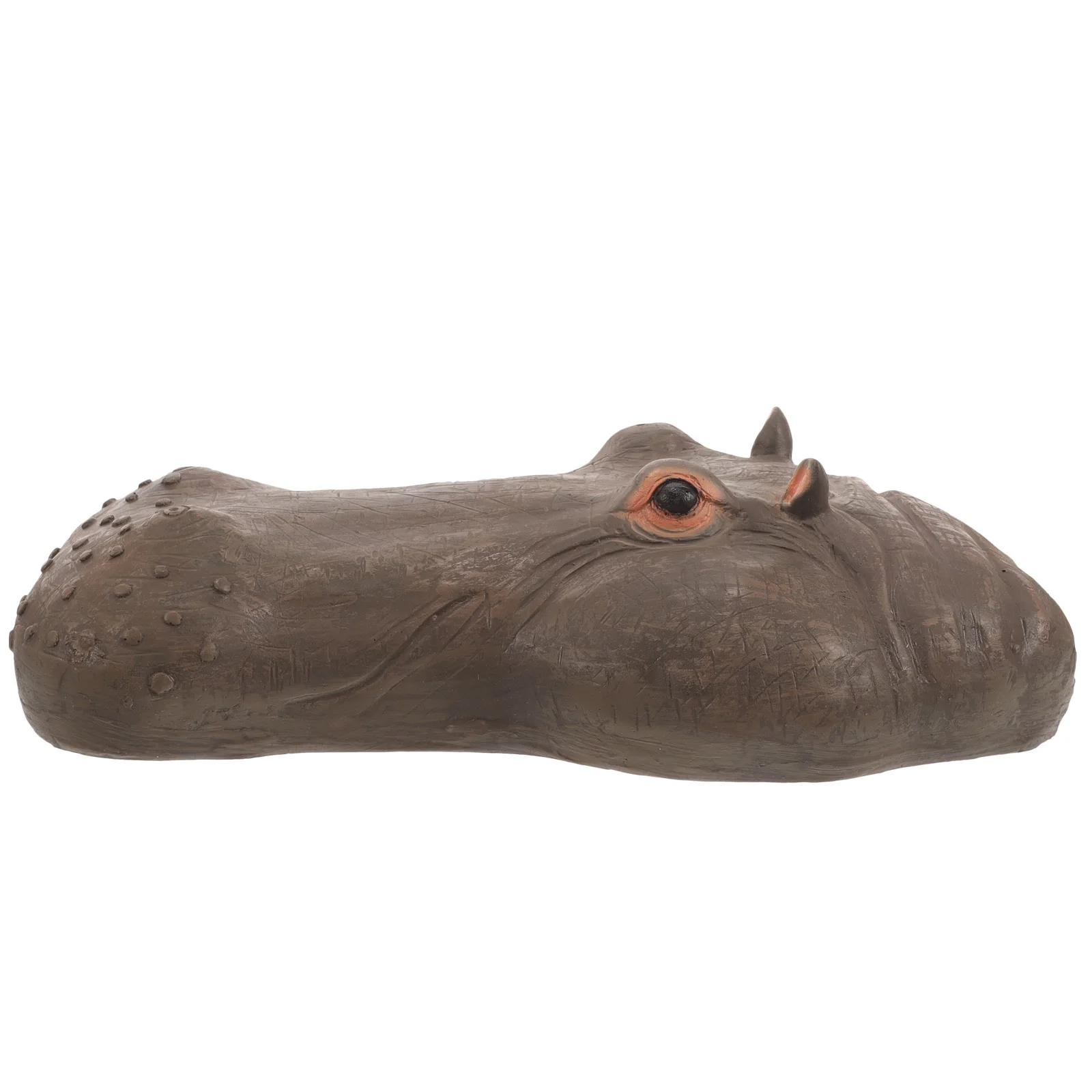 Harz Tier Ornament Nilpferd Kopf Schwimmende Teich Dekor Safe Touch Geburtstag Geschenk Nilpferd Kopf Statue Harz Tier Ornament