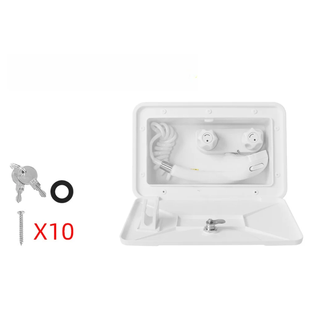 RV Exterior Shower System with ABS Housing and Dual Control Valves for Precise Temperature and Pressure Adjustment