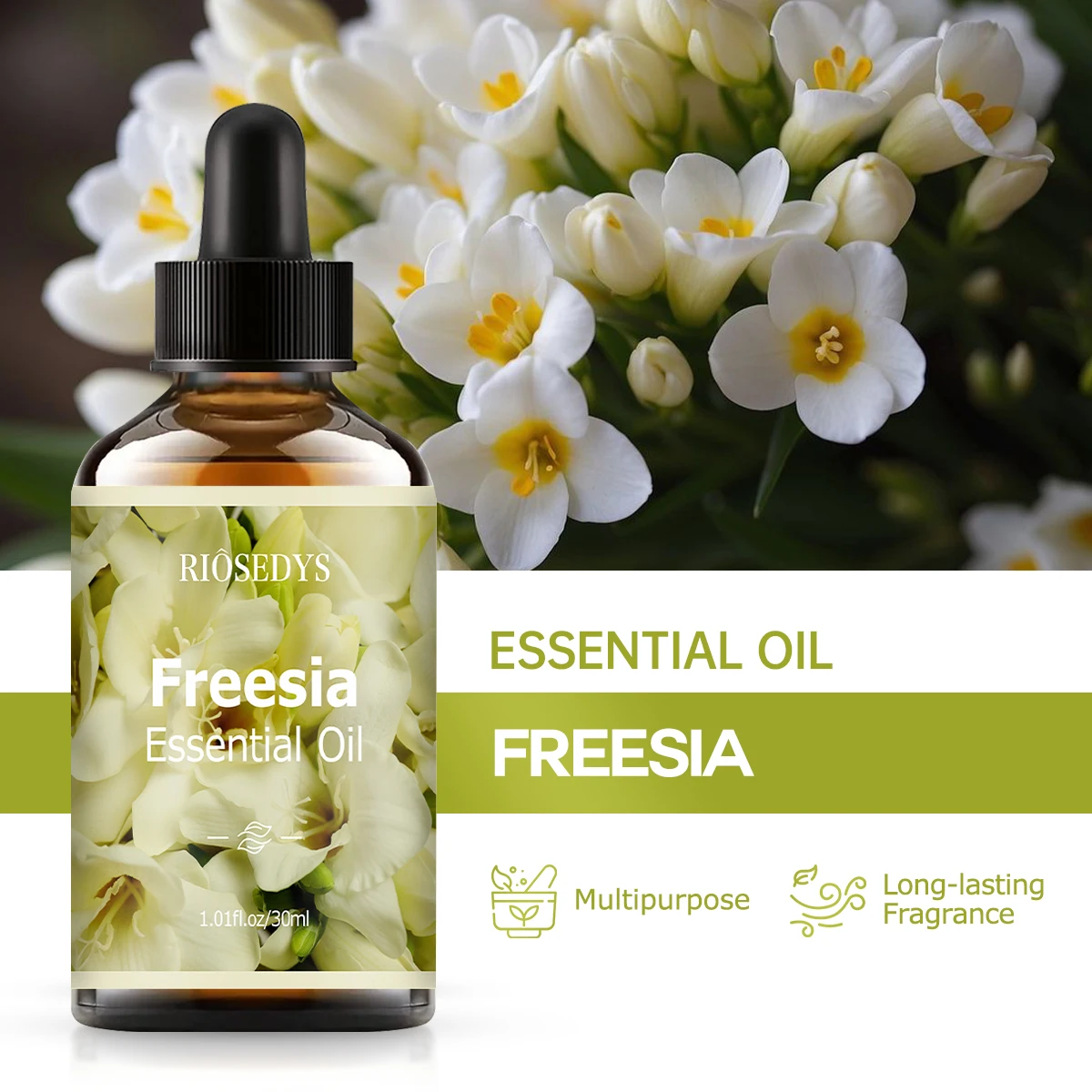 FREESIA essential oil natural fragrance, is suitable for body massage treatments ,hair care anddiffuser