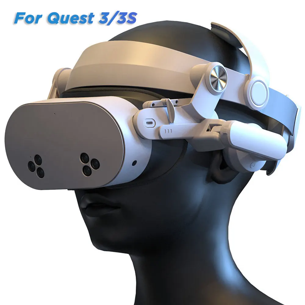 Head Strap Ear Muffs For Meta Quest 3/Quest 3S  VR Headset Enhanced Sound Adjustable Comfort Elite Strap Headphone Replacement