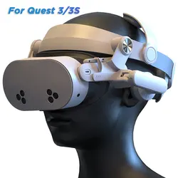 Head Strap Ear Muffs For Meta Quest 3/Quest 3S  VR Headset Enhanced Sound Adjustable Comfort Elite Strap Headphone Replacement