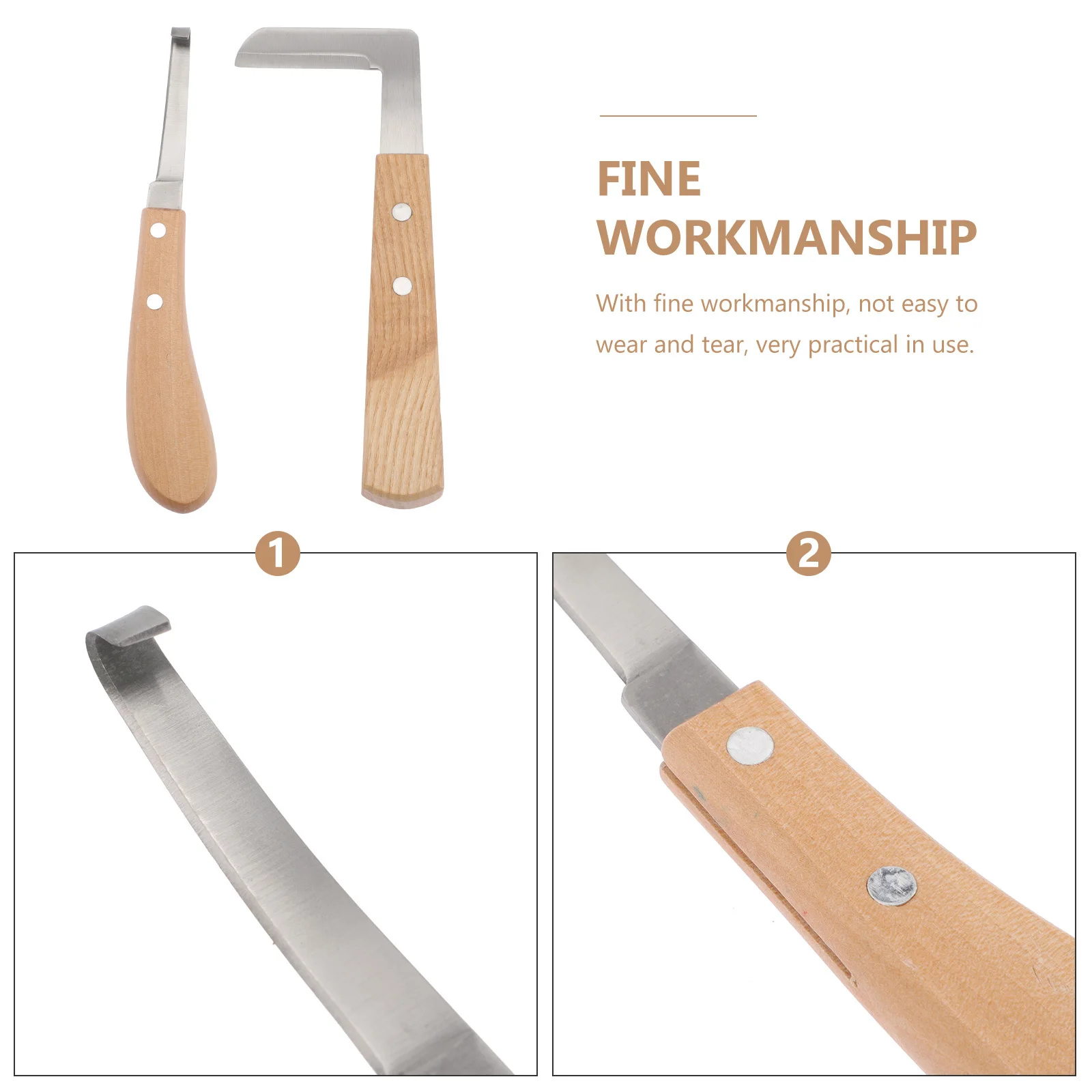 

2Pcs Portable Horseshoe Cutter Sharpened Blades Fast Trimming Long Lasting Cattle Foot Trimmer Veterinary Tool