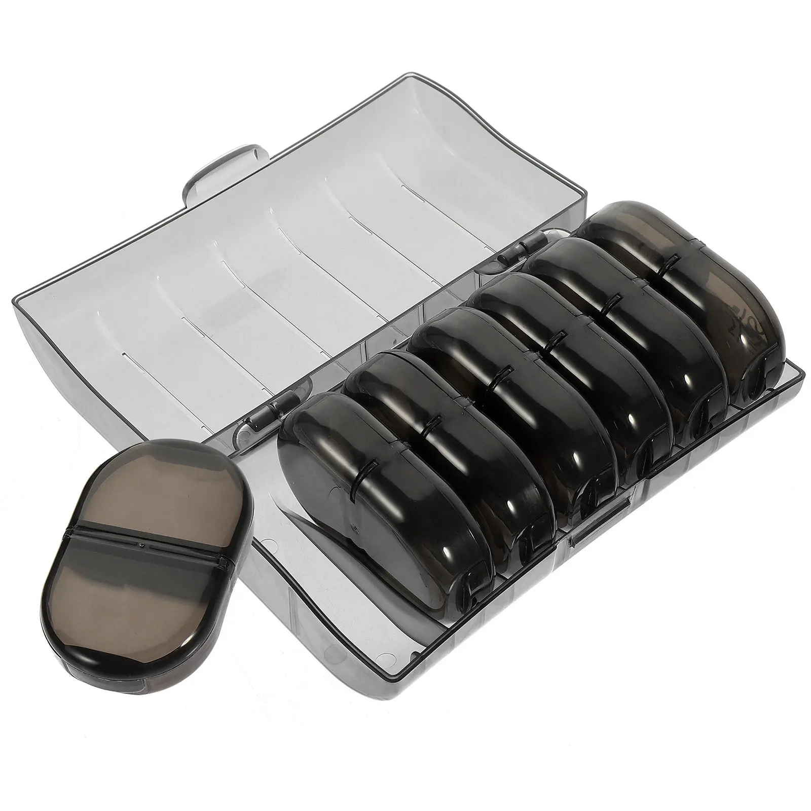 Compact Portable Pill Dispenser Weekly Medicine Organizer Travel-Friendly Wear-Resistant Plastic Medicine Storage Container