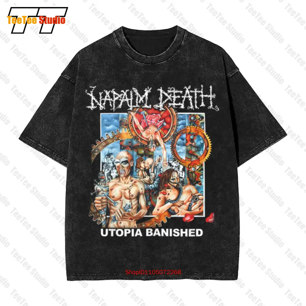 Napalm Death Utopia banido Vintage camiseta extragrande Te4462 MBEO