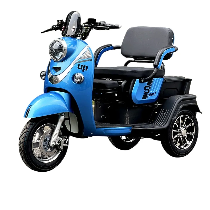 New Turtle King Electric Tricycle Adult Household Scooter Pick Up and Drop Off Children Lithium Battery