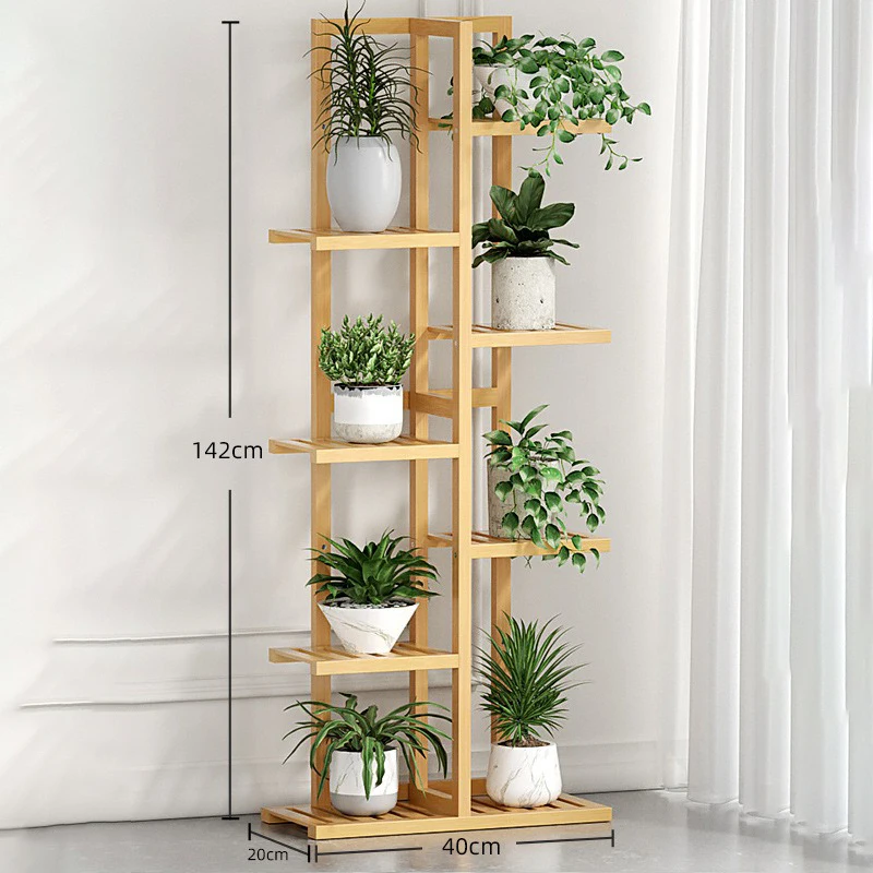 Plant Stand Indoor Bamboo Patio Shelf for Multiple Plants Corner Tall Flower Holders for Garden Living Room Balcony Bedroom