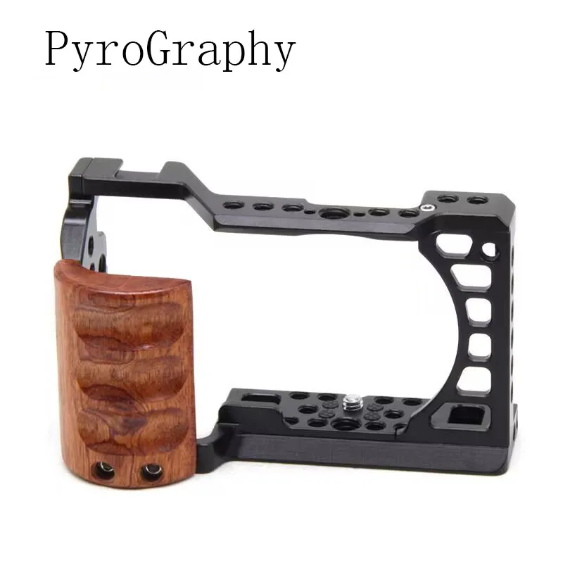 PyroGraphy Camera Full Cage with Rosewood Handle Grip 1/4