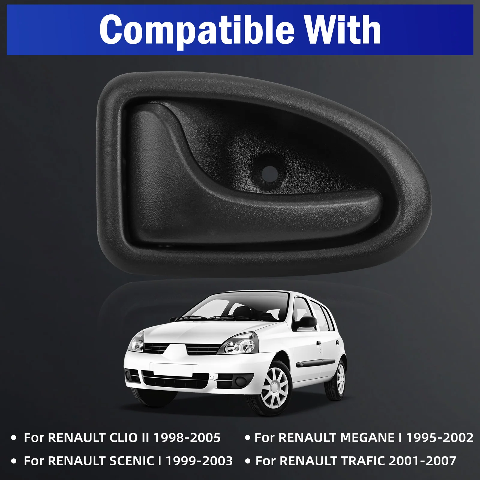 

Car Interior Door Handle Front Rear Left Right Inner Door Handle For Renault Clio Megane Scenic Trafic 7700415974 7700415975 LHD