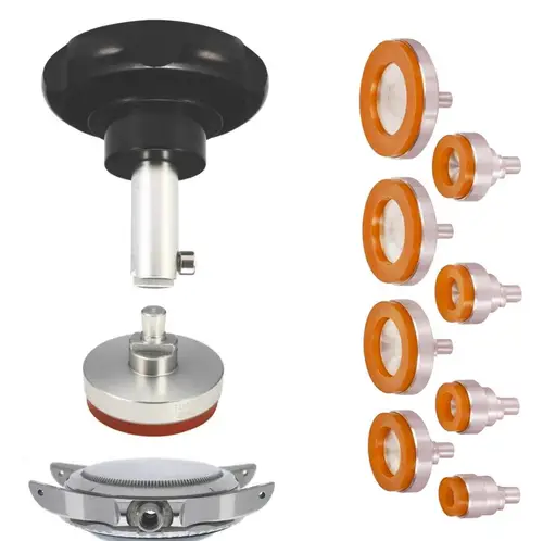 Imagen 1 del producto Kit de abridor trasero de reloj de goma 9 en 1, sin rastro, 8 tamaños surtidos, juego de herramientas de abridor de reloj de succión para relojeros, herramienta de reparación