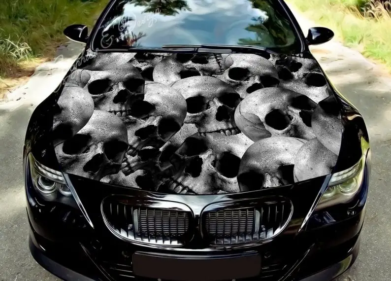 

Car hood decal skull wrap decal vinyl sticker graphic truck decal truck graphic bonnet decal f150 Fit Any Car CUSTOM