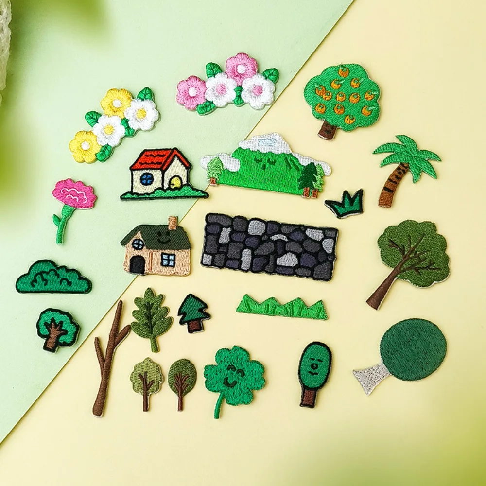 

Plant Embroidery DIY-shirt Patch Iron on Patches Decoration Accessories Cloth Appliques Iron on Patch Sewing Stickers Backpack