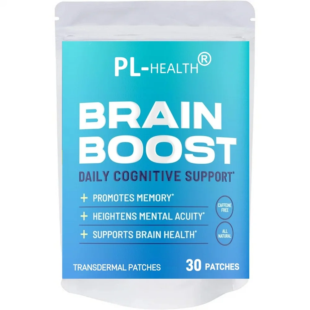 Brain Boost Transdermal Patches Supports Memory, Mental Focus, Cognitive Health & Energy -30 Patches One Month Supply