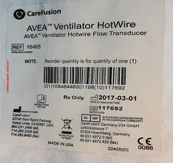 لـ Carefusion Avea Viasys مستشعر التدفق لحديثي الولادة HotWire نظام العمل AVEA Hotwire 16465 محول التدفق