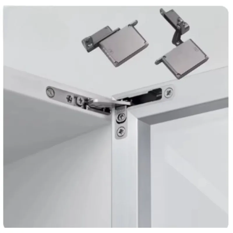 1Pair Conceal Top Bottom Mount Soft Pivot Hinge Closet Pantry Wooden Aluminum Framed Glass Door