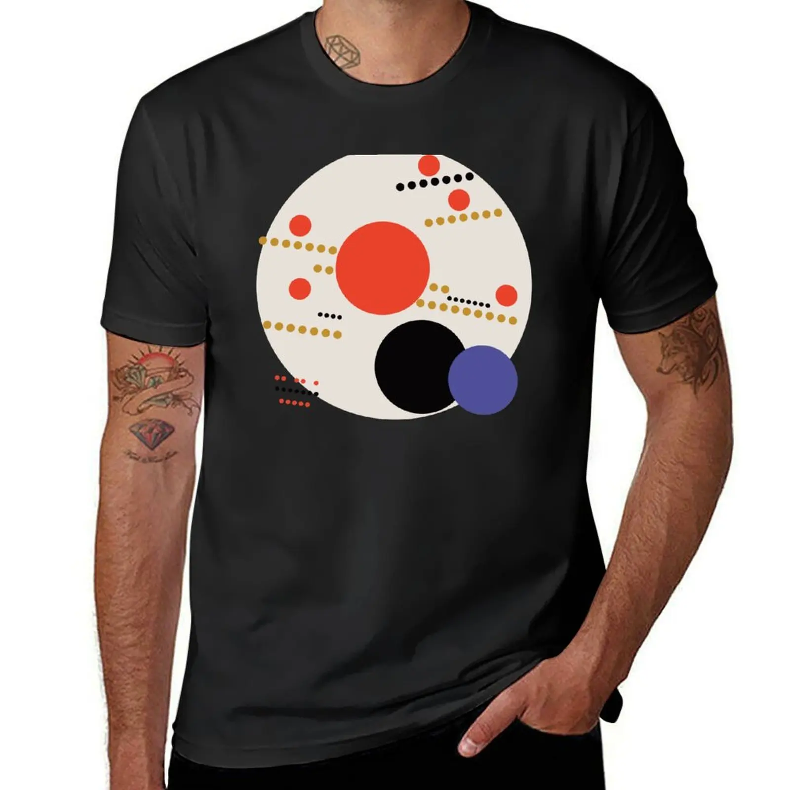 Suprematist malevich inspired minimalist circles composition 6 T-Shirt blacks tees mens graphic t-shirts big and tall