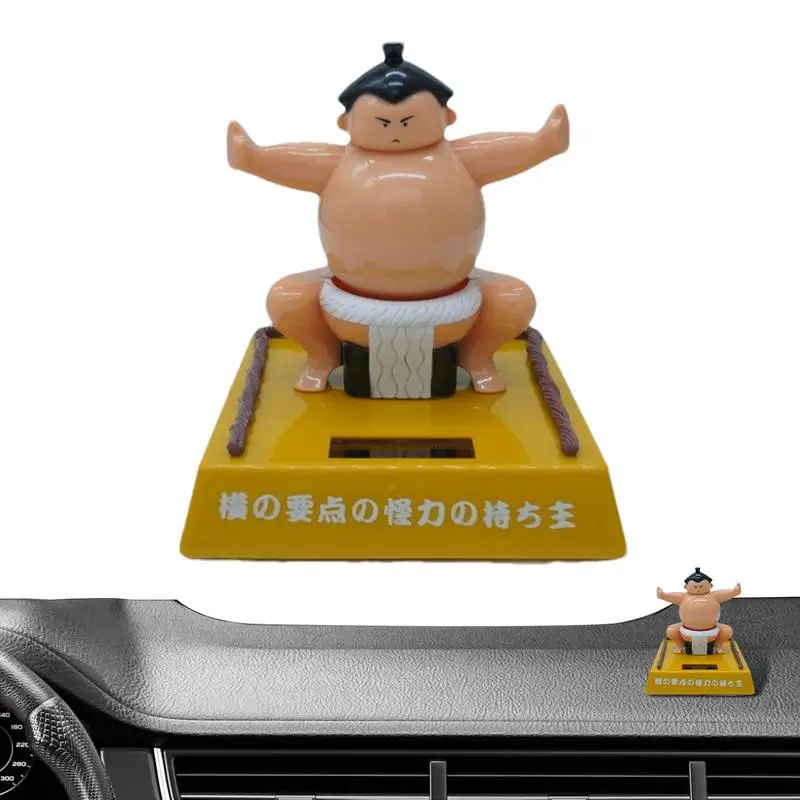 Bobblehead Toys For Kids Solar Powered Bobblehead Figurine For Desktop S Car Dash Decorative Sumo Dance Toy Car Interior Decor