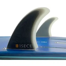 RISECE FCS II GFK Fiberglass TWINNIE Fin 3 Color Black/Gray/Clear Glass Fiber Twin Fins Single Tab Twin Fin 2PCS Set for Surf