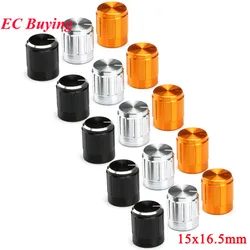 1Pc-20Pcs Potentiometer Knob Aluminum Knobs Cap Diameter 15MM 15x16.5mm Silver Gold Black Color Colorful Electronic Component
