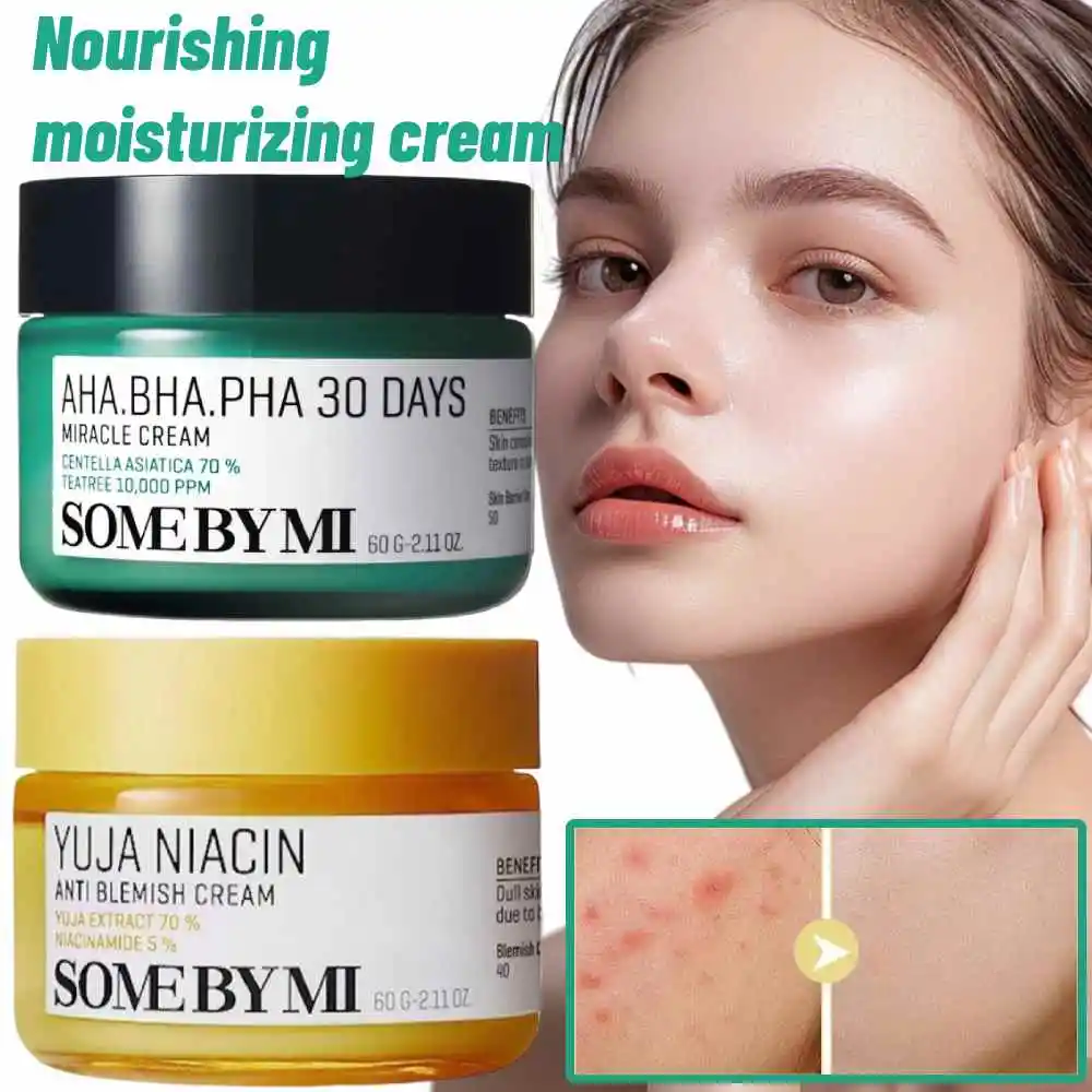 SOMEBYMI YUJA niacina crema antimanchas crema Facial de árbol de té reparación de la piel a presión de aceite crema milagrosa seca suave no irritante