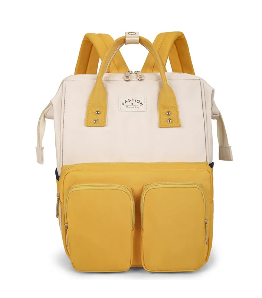 Large-capacity high-end mother and baby bag multi-functional backpack mommy bag light going out portable mother bag.