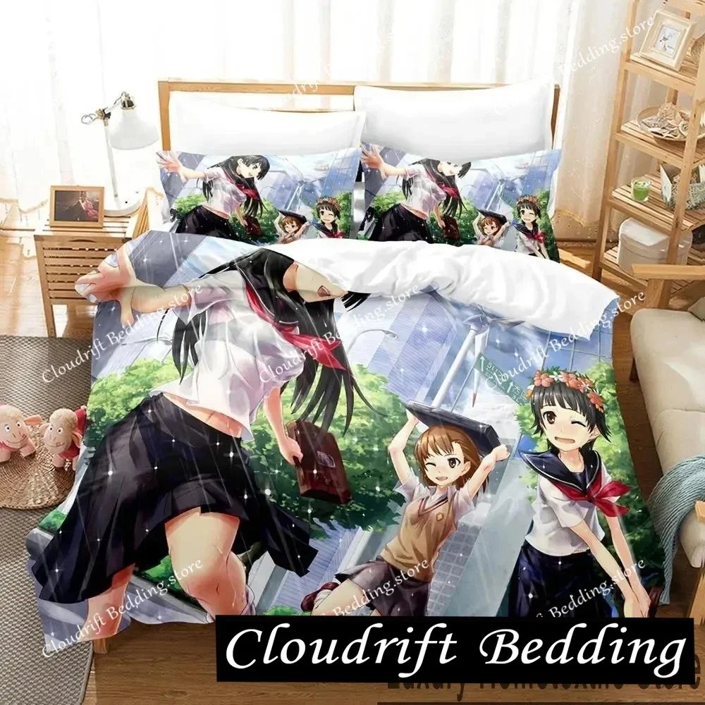 

Misaka Mikoto A Certain Magical Index Railgun Bedding Set Boys Girls Twin Queen King Size Duvet Cover Pillowcase Bed boys Adult