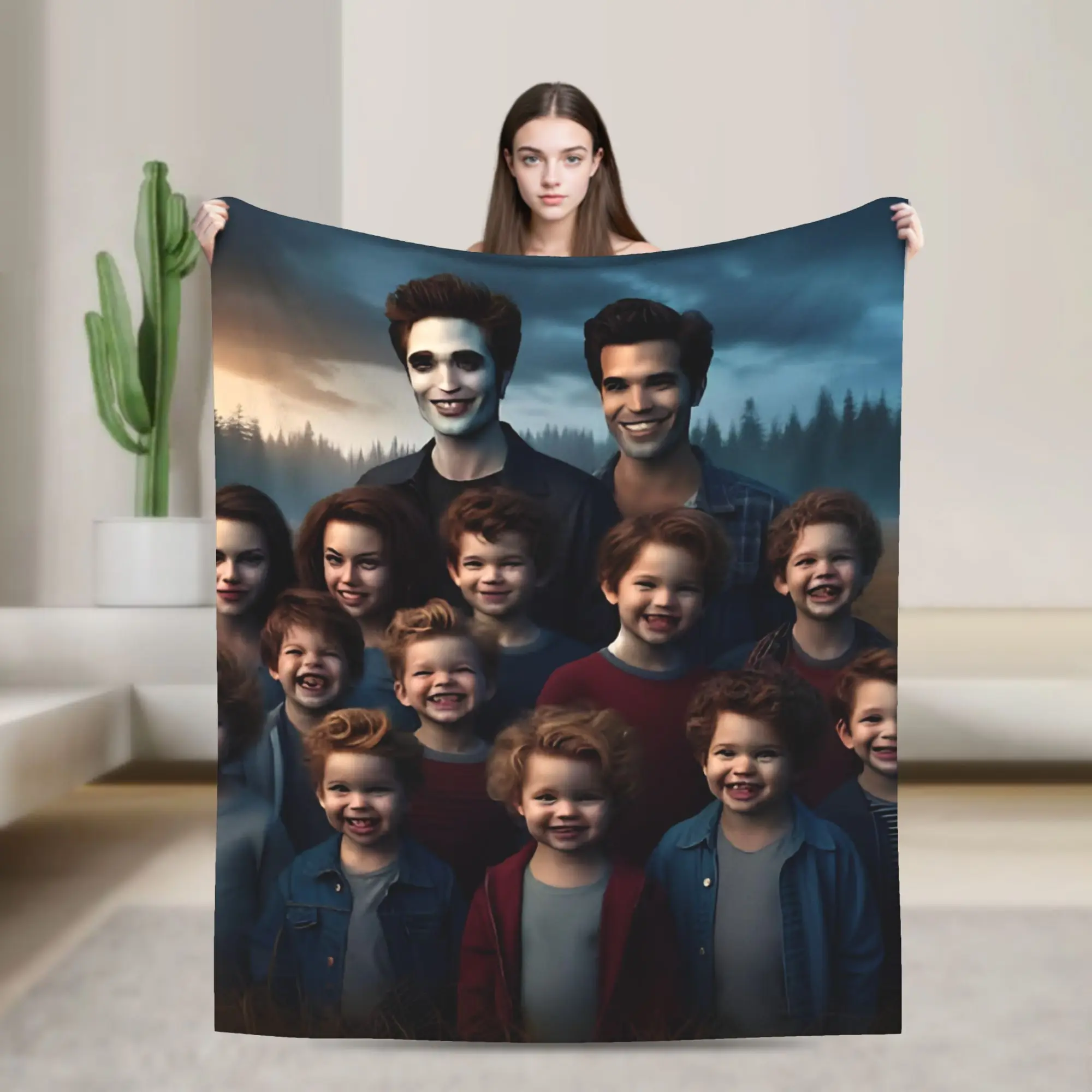 Twilight Meme Blanket Vintage  Flannel Throw Blankets Summer Air Conditioning Decoration Soft Warm Bedspreads,