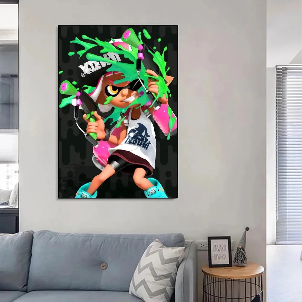 The Game-Splatoon 3 Kraft Paper Poster No Framed Poster Kraft Club Bar Paper Vintage Poster Wall Painting Bedroom Study Stickers