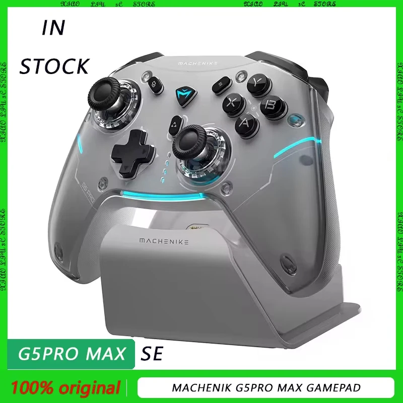 

Machenik G5pro Max Play With Base Three Mode 2.4g Bluetooth Optical Game Handle gamepad Hall Rocker Mechanic Switch Pc game