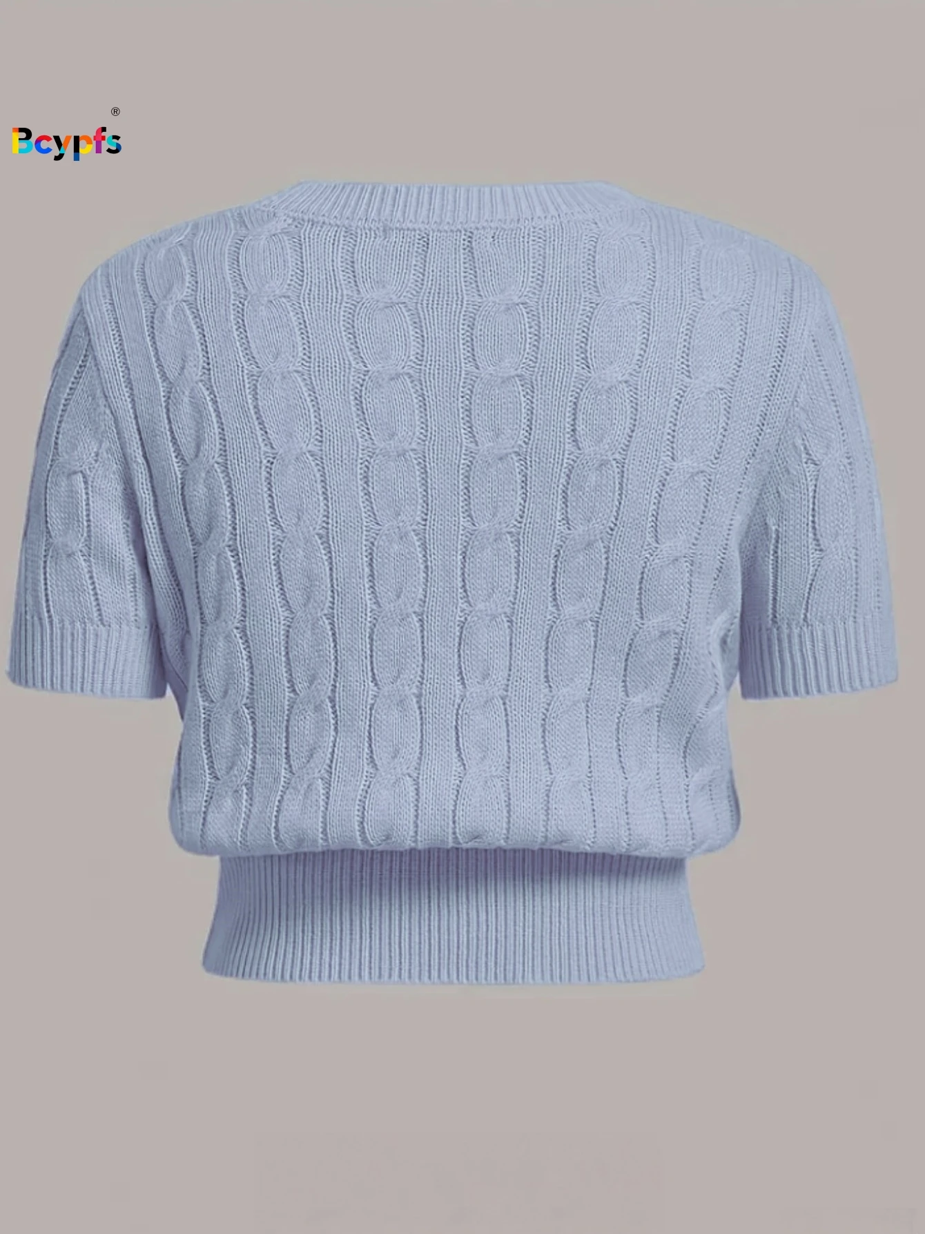 여성용 봄 니트 골지 스웨터, 귀여운 곰 디자인, 중간 길이 소매 풀오버. 새로운 여름 니트웨어, 캐주얼 스트리트웨어.