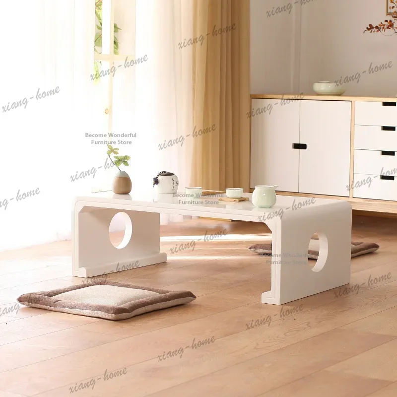 LJY Windowsill Home Tatami Coffee Table Balcony Homestay Low Leisure Tatami Coffee Table Tea Wood Furniture Table Thé Tatami MH4