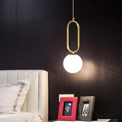 Nordic Modern Glass Ball Pendant Lights Dining Table Decor Bedroom Restaurant Chandeliers Kitchen Fixtures Hanging Lamp Lustre