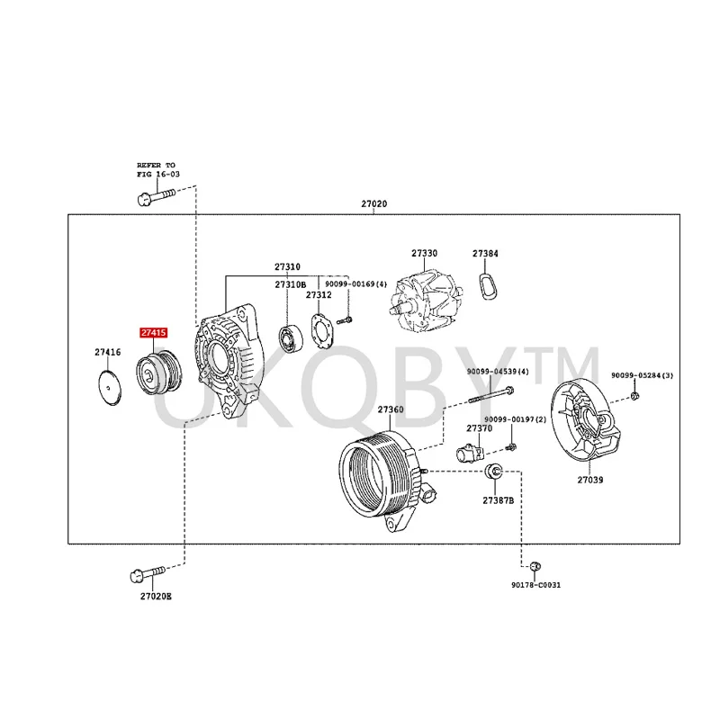 274150T010 274150T011 To yo ta crown Yaris Corolla Corolla Vios  highlander  Prado Generator brush holder assembly