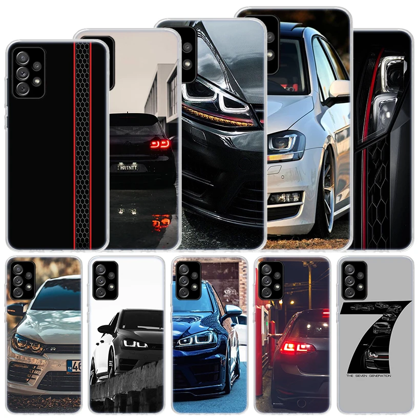 Sport Car Golf R 7 Soft Case For Samsung Galaxy A15 A14 A13 A12 A55 A54 A53 A52 Phone Cover A35 A32 A33 A25 A23 A22 A05S A04S Ga