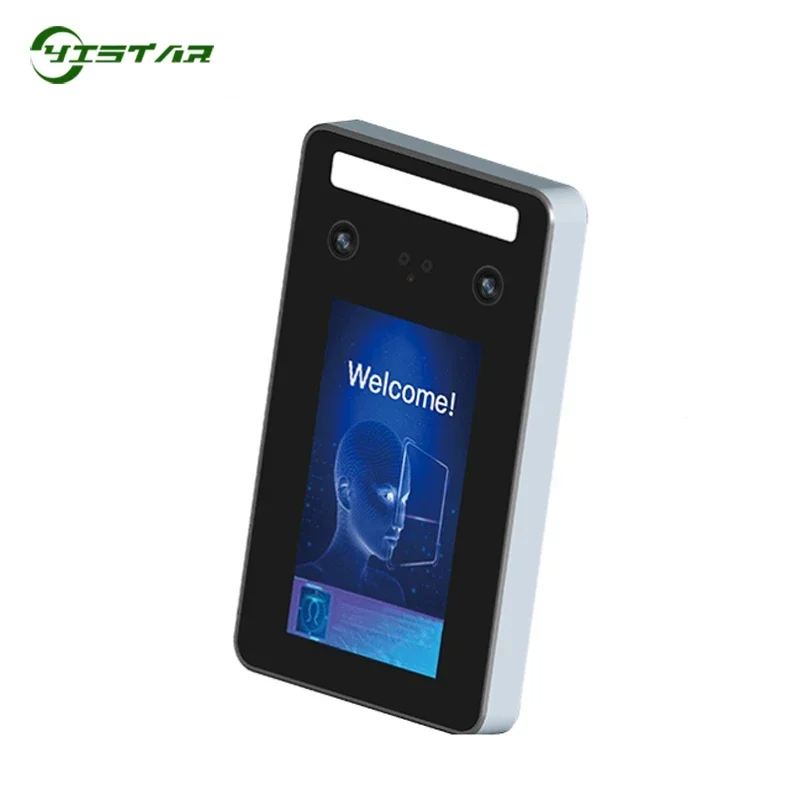 IP65 مقاوم للماء التعرف على الوجه الديناميكي وقت الحضور محطة نظام التحكم في الوصول إلى الباب مع قارئ بطاقات برنامج مجاني