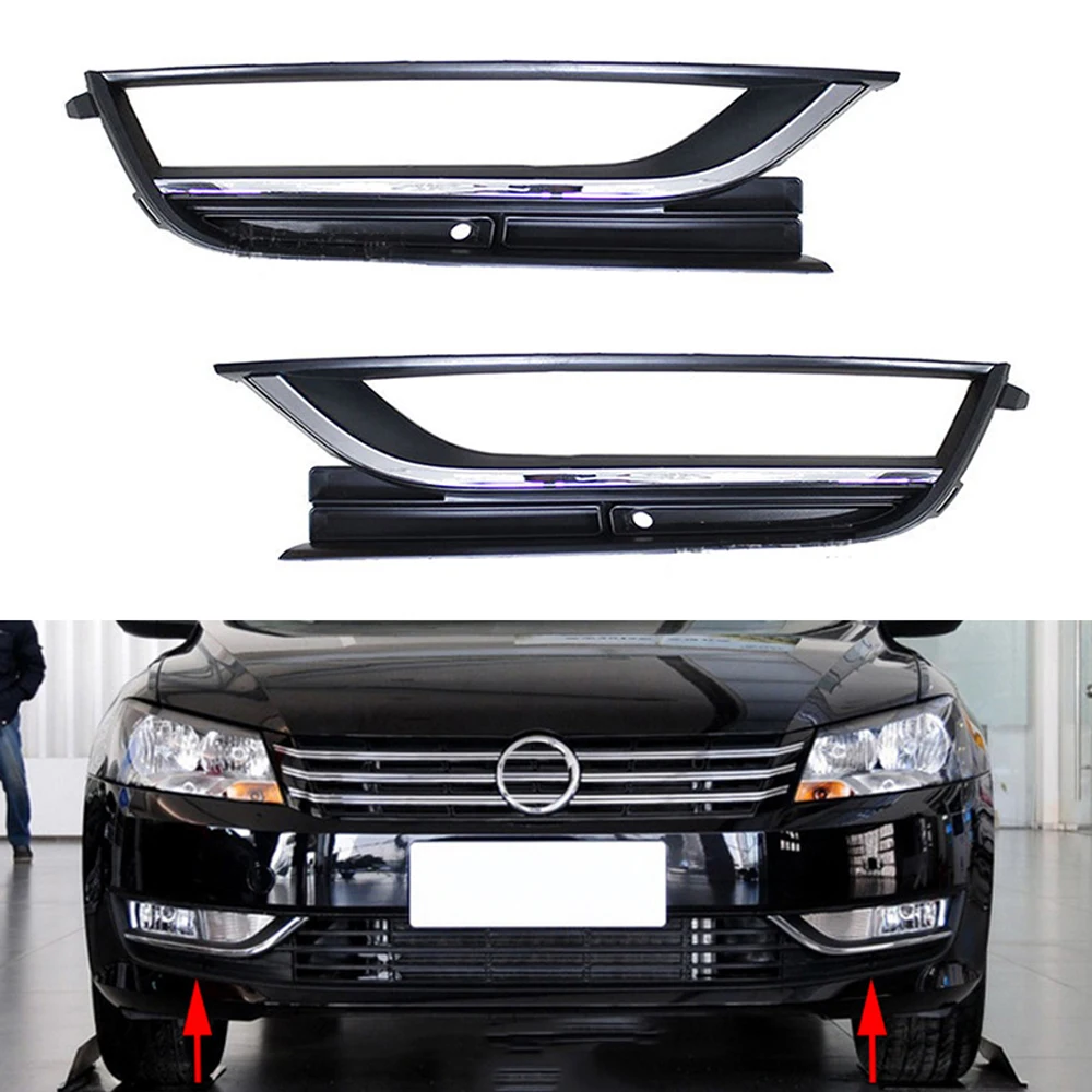 

561941777 561941778 Front Bumper Fog Light Cover Grille For Volkswagen Passat 2011 2012 2013 2014 2015