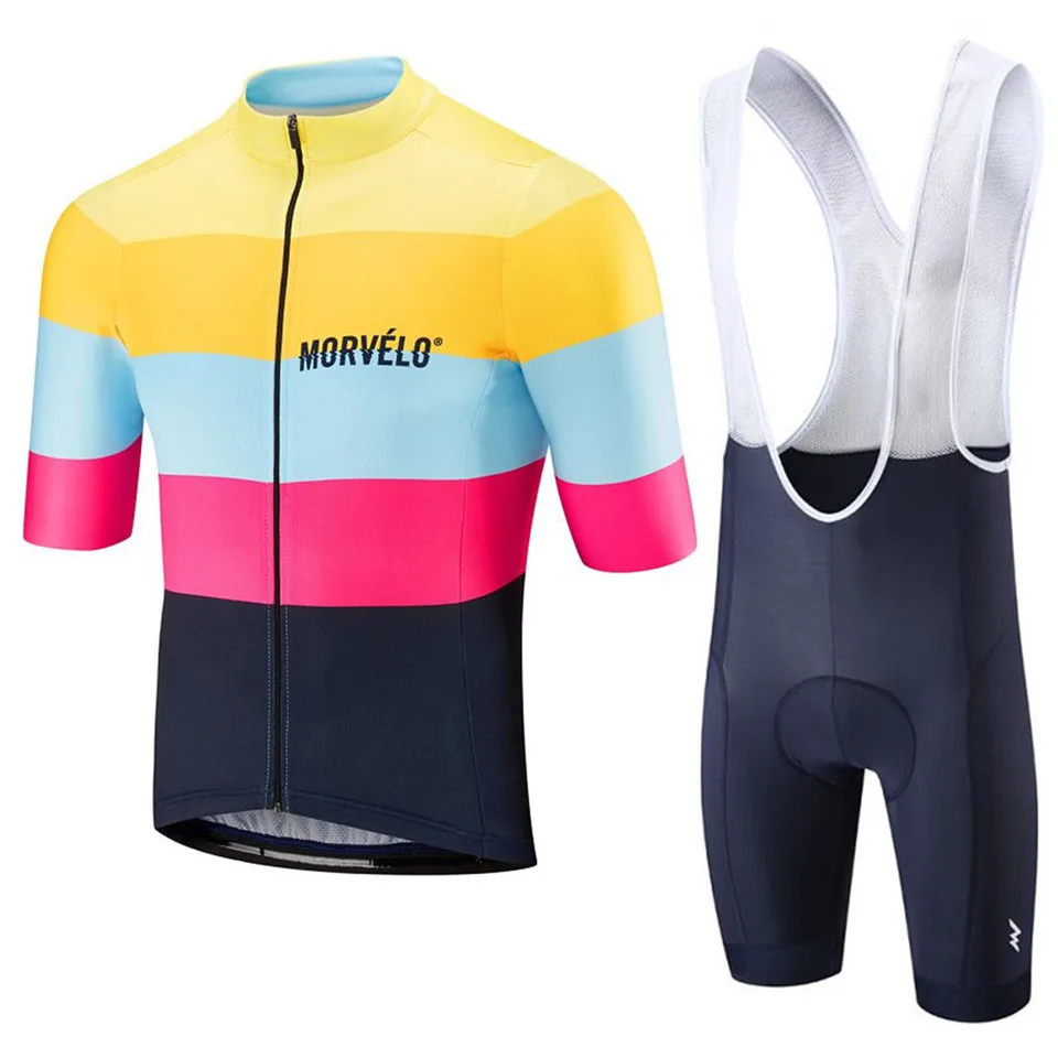 Cycling Uniform MORVELO For Men's Summer Clothes Bicycle Clothing Sports Jersey Set 2024 Road Bike Blouse Cyclist Outfit