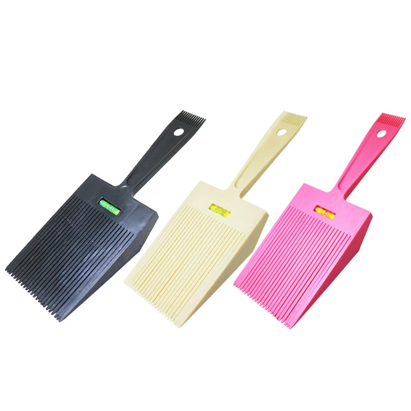 リキッドバランス定規付きフラットヘアコーム,ヘアカット,理髪店の櫛,美容ツール