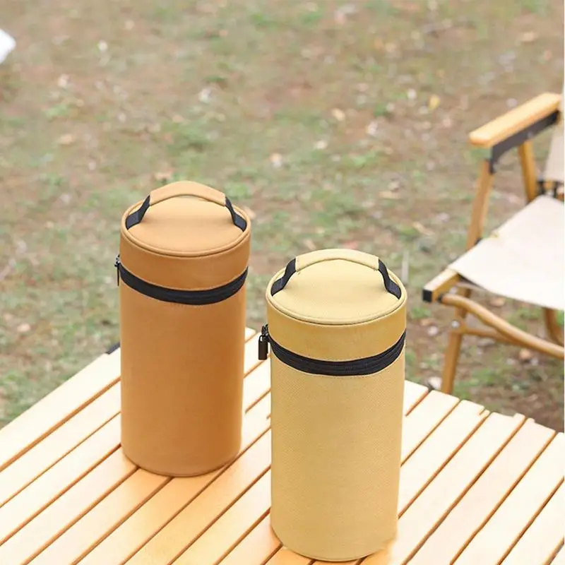 Camping Lantern Storage Bag Cylindrical Look Burning Air Tank Hand-held Bag Burning Air Tank Hand-Held Case Anti-Collision For