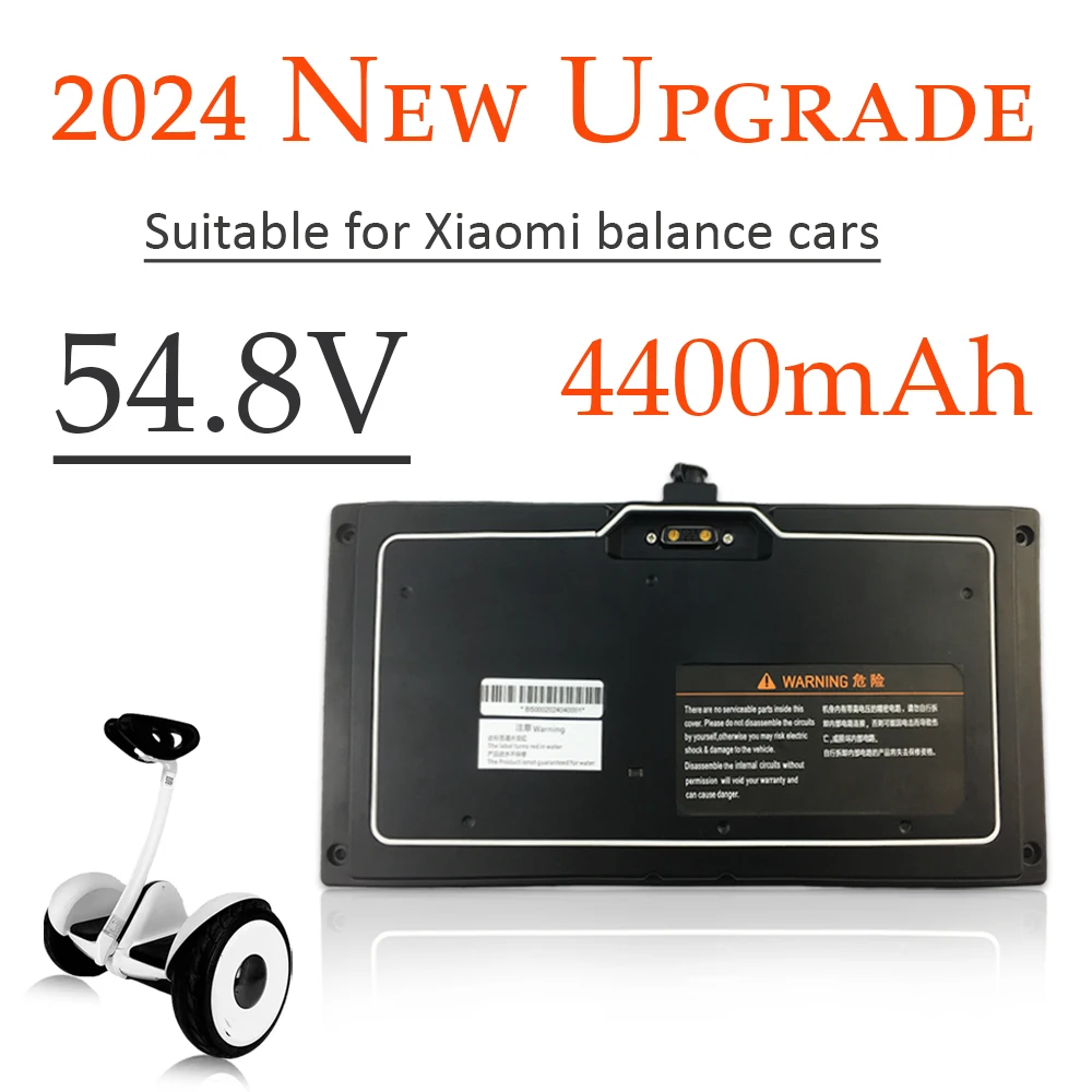 Suitable for the 54.8V 4400mAh 3-pin/4-pin Li-ion battery pack of Xiaomi No. 9 balance car, which can be connected to the APP