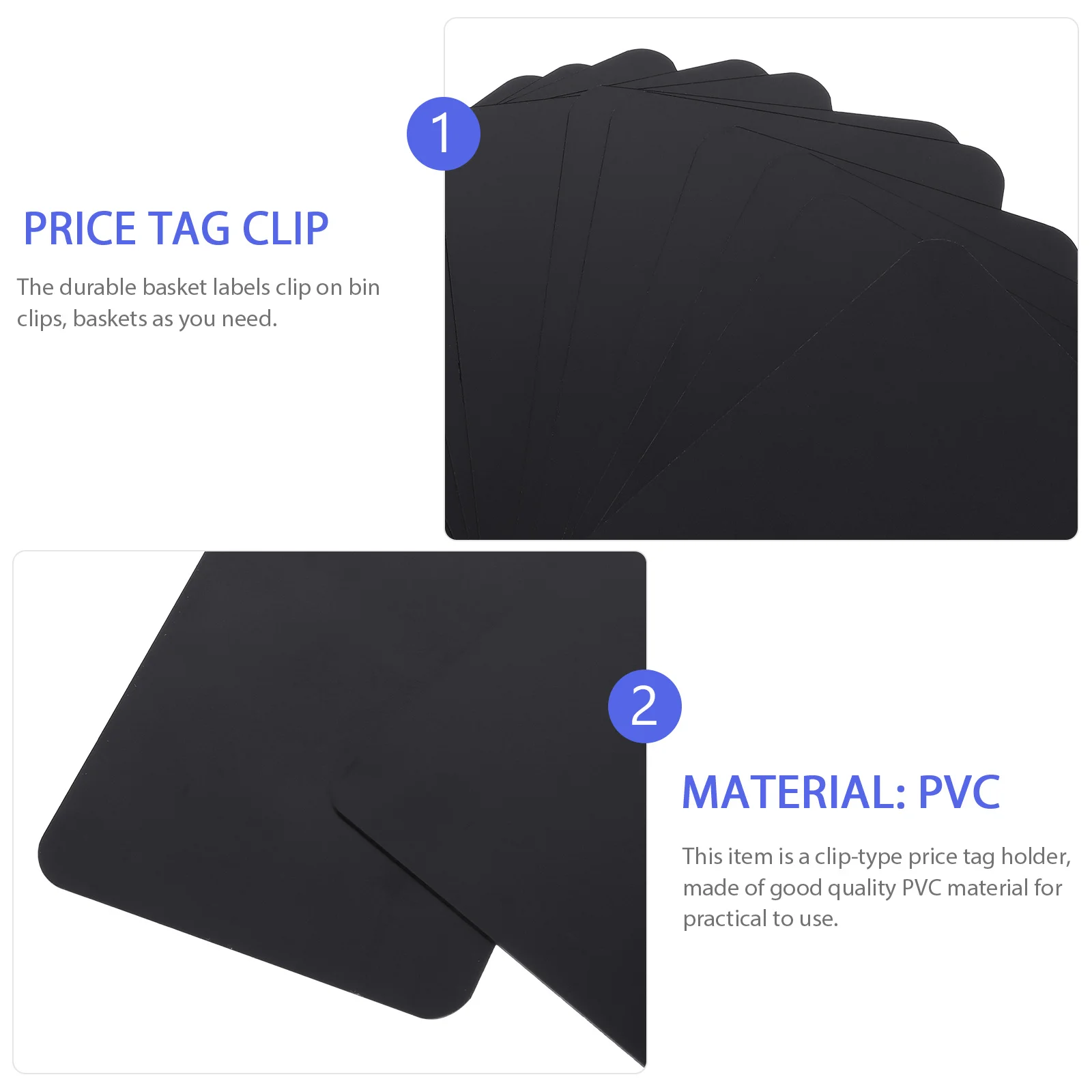 12 etichette per prezzi etichette cartelli display in PVC impermeabili per negozi supermercati dispensa organizzazione cartelli prezzi promozionali