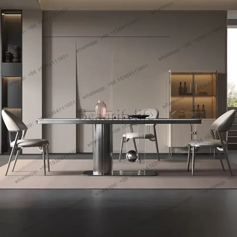 FG Home Rooms Coffee Table Chair Side Tables Light Luxury Rock Panel Dining Table Pliante Modern Console Tables Kitchen Furnitur