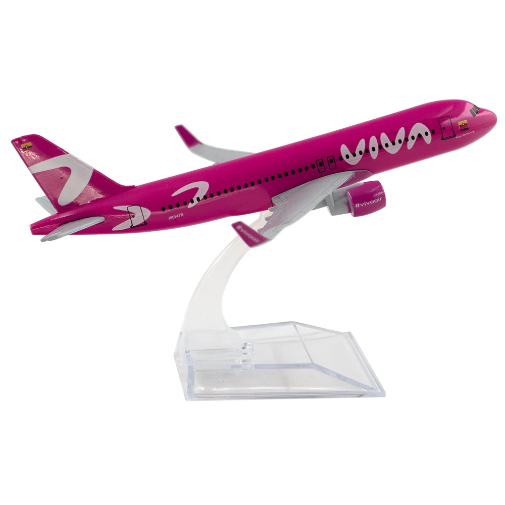 1/400 Scale Aircraft Viva Air Colombia Airbus A320 16cm Alloy Plane Model Toys Children Kids Gift for Collection