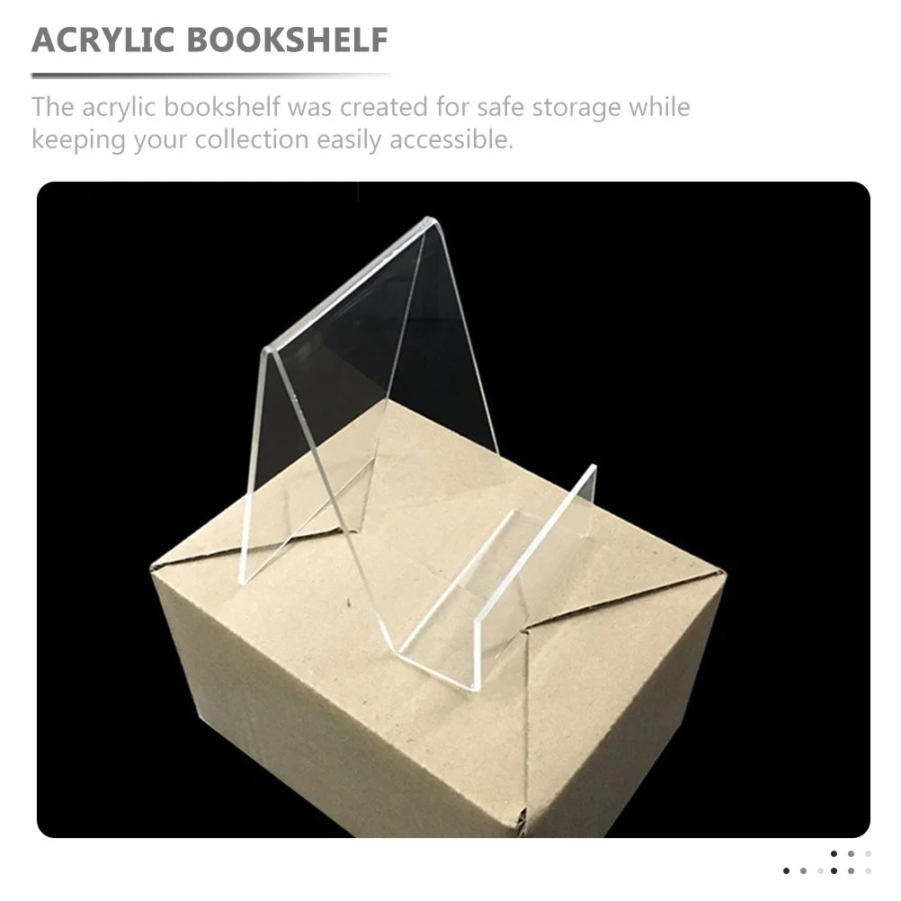 3 Pcs Transparent Display Stand Book Rack Magazine Acrylic Easel Clear Showing for