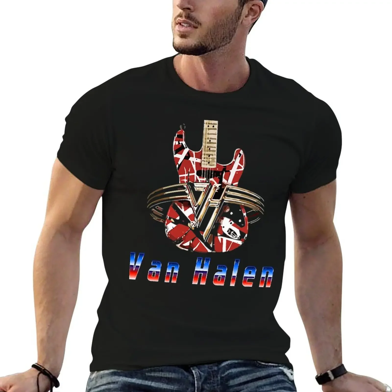 EDDIE VAN HALENsss T-Shirt heavyweights cotton graphic tees mens vintage t shirts