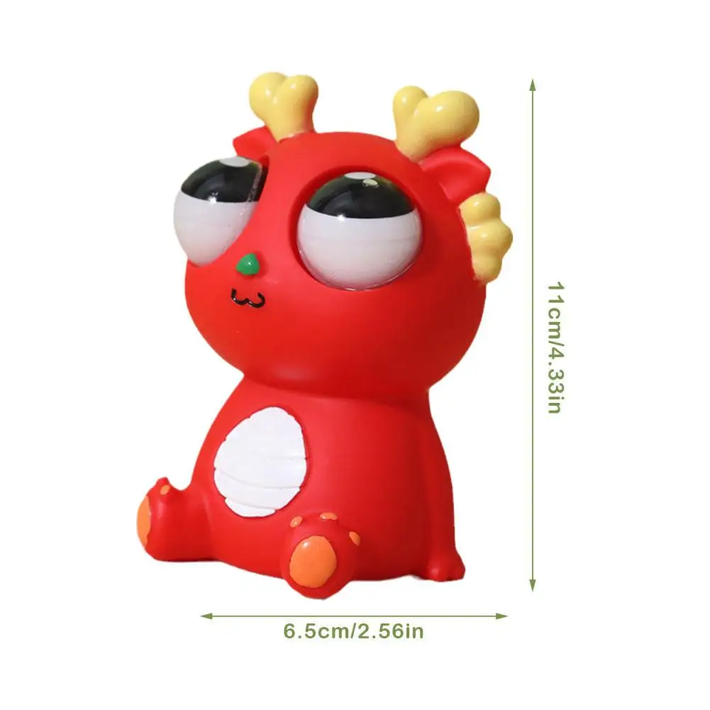 Squeeze Toy Eyeball Burst Dragon Patent Cartoon Cute Dragon Doll Adult Stress Relief Explosive Eyes Prank Funny Relieve Anxiety