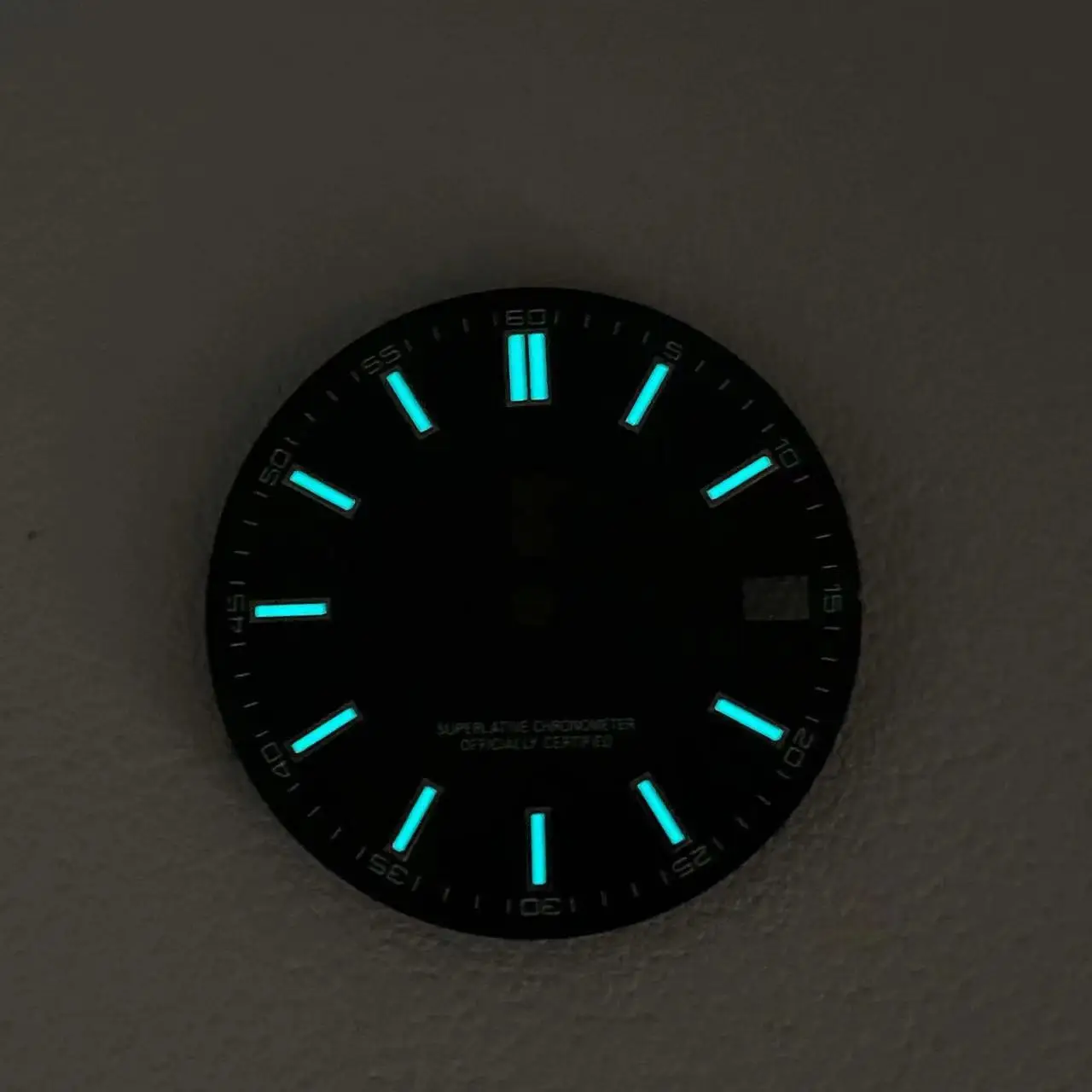 28.5mm High Quality Blue glowing NH35 S logo dial watch suitable NH35 NH36 movement watch accessories repair tool 29mm s dial